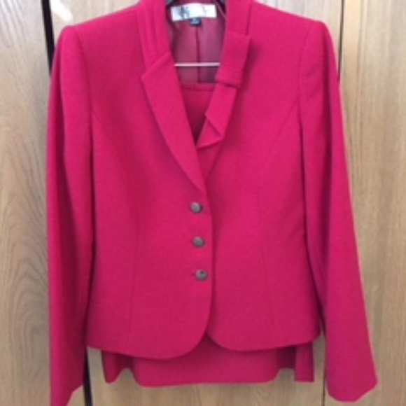 Tahari Jackets & Blazers - Tahari Red Skirt Suit in Women